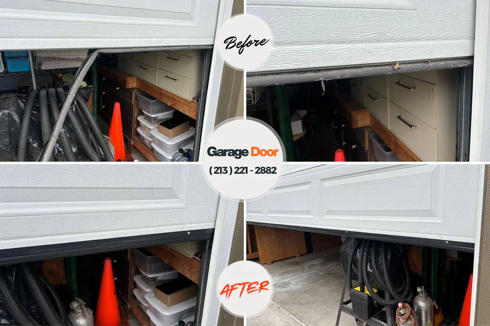 Before and after: garage door repair Smethport, PA